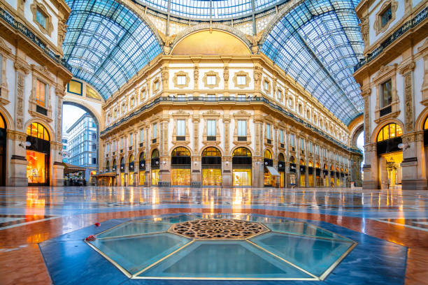 Interior of the historic Galleria Vittorio Emanuele II, a top 2026 travel destination in Milan for architecture and luxury shopping - Image by istockphoto.com.