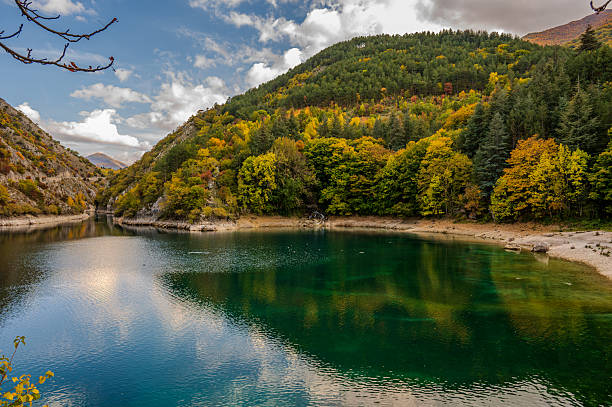 Scenic autumn landscape in L